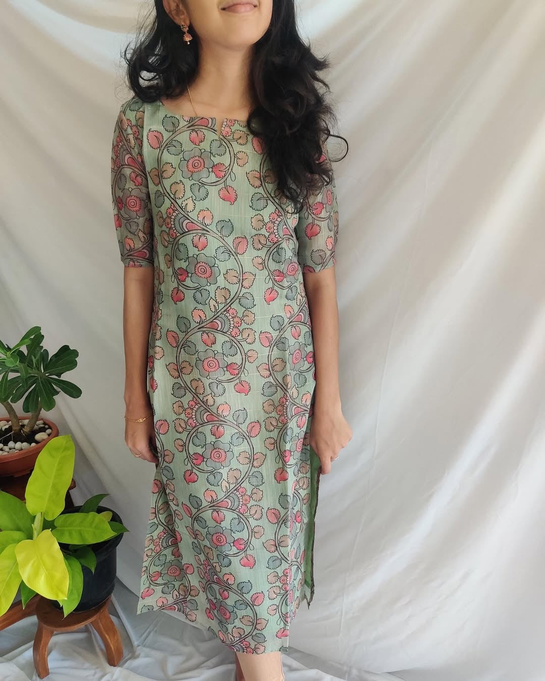 Green Chanderi