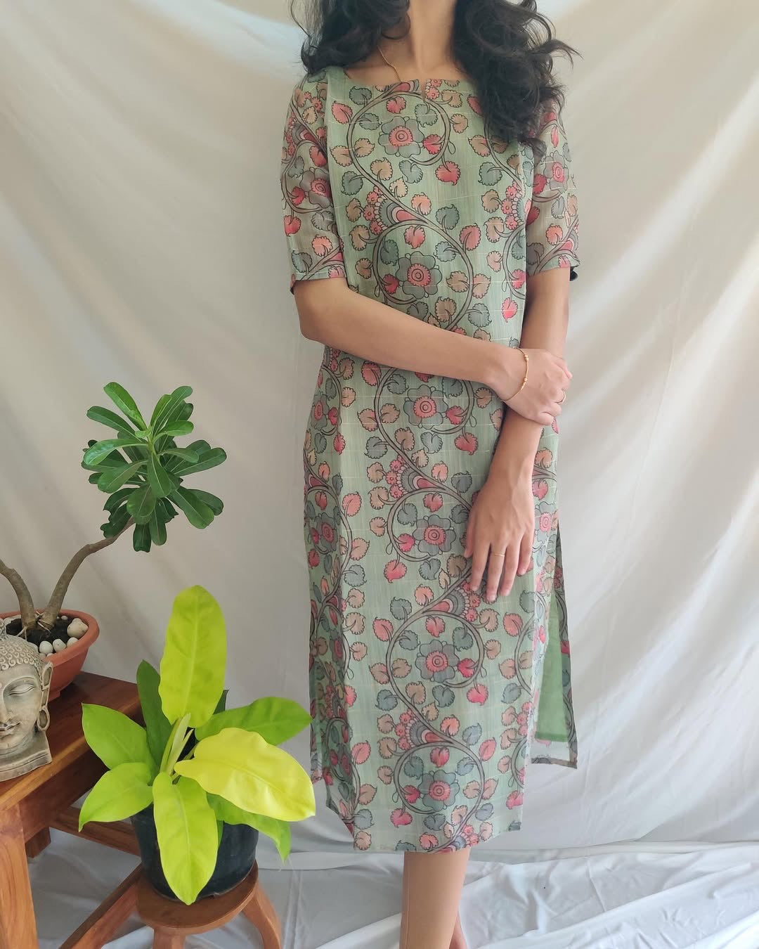 Green Chanderi